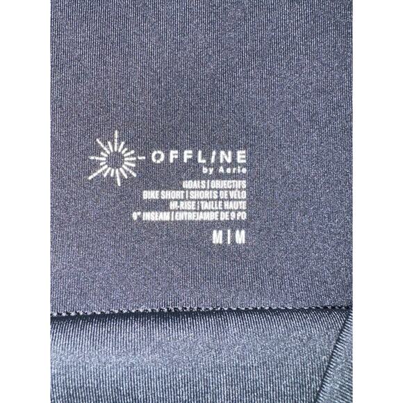 Offline by Aerie Goals Black High Rise 9” Biker Shorts Women’s Medium - Picture 3 of 5